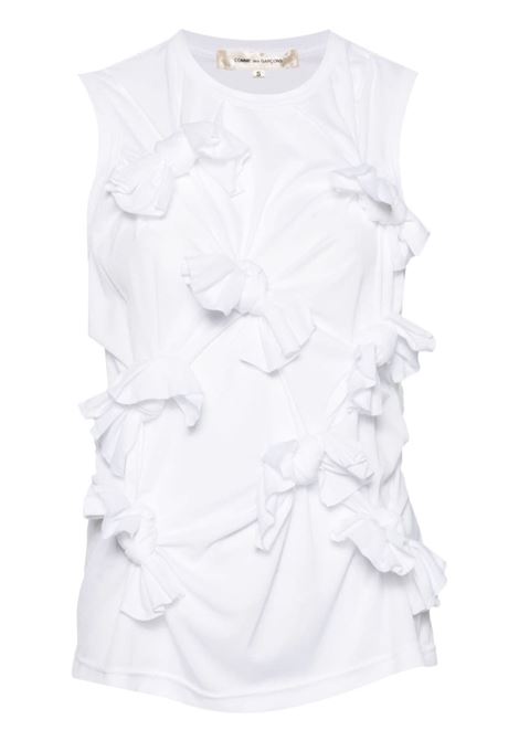 White knot-detailed tank top Comme des garcons - women COMME DES GARCONS | GMT0022